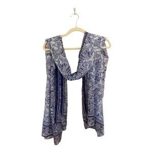 NWT Ace Yosemite Delft Lightweight Scarf Blue and White